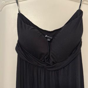 Forever 21 Black Knit Strapless Maxi Dress L